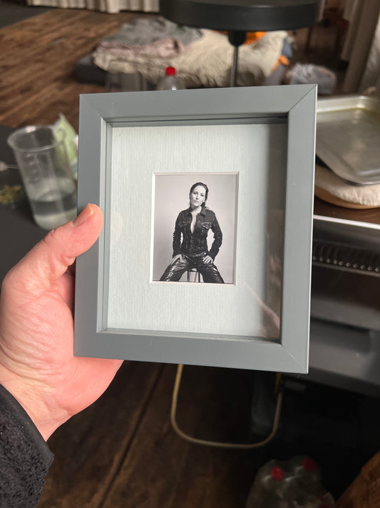 Einmaliges Polaroid im Objektrahmen